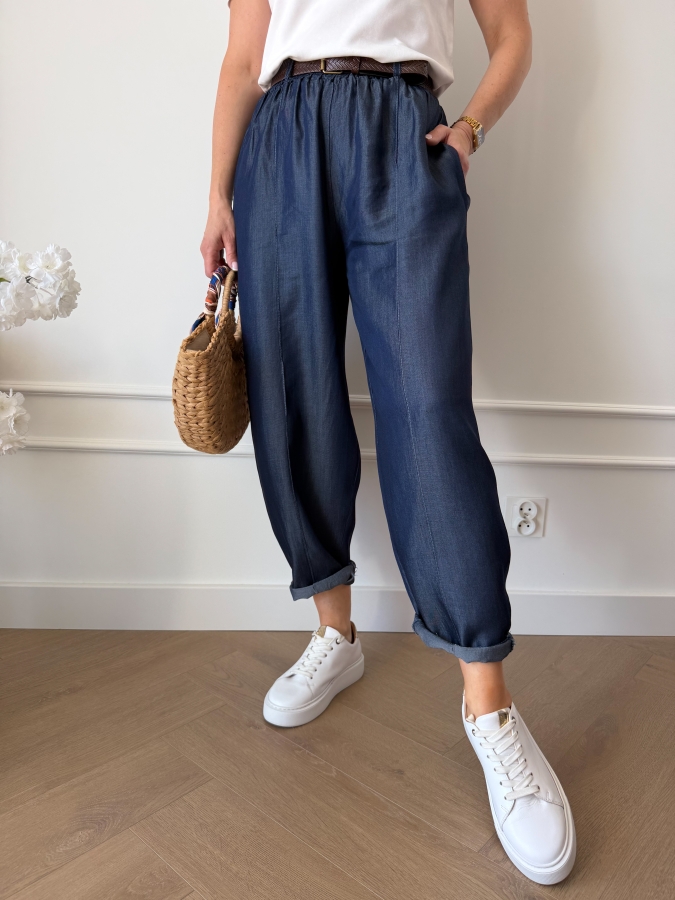 Spodnie Ariss Balloon Ciemny Jeans