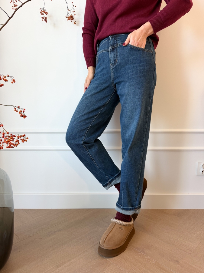 Spodnie Jeansowe Harem Granatowe 1001